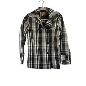 Jou Jou Womens Black and Gray Lightweight Jacket Size Large